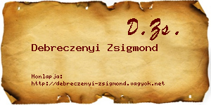 Debreczenyi Zsigmond névjegykártya